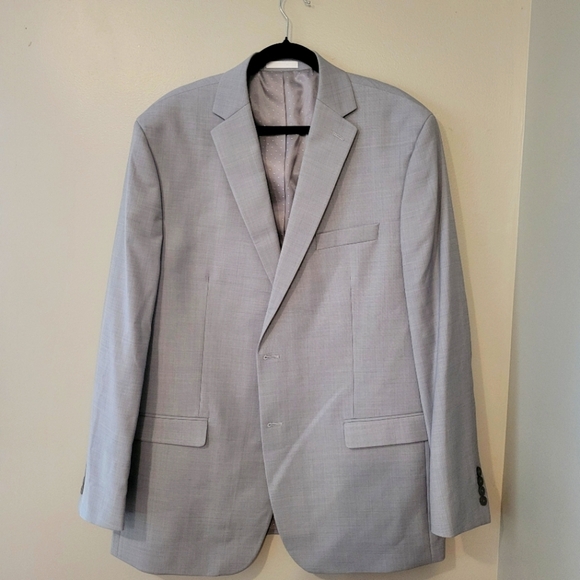 Michael Strahan Men's Gray Formal Business Wool-Blend Blazer Jacket. Size 48L - Picture 1 of 12
